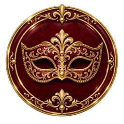 Medallón dorado con ícono de código de vestimenta